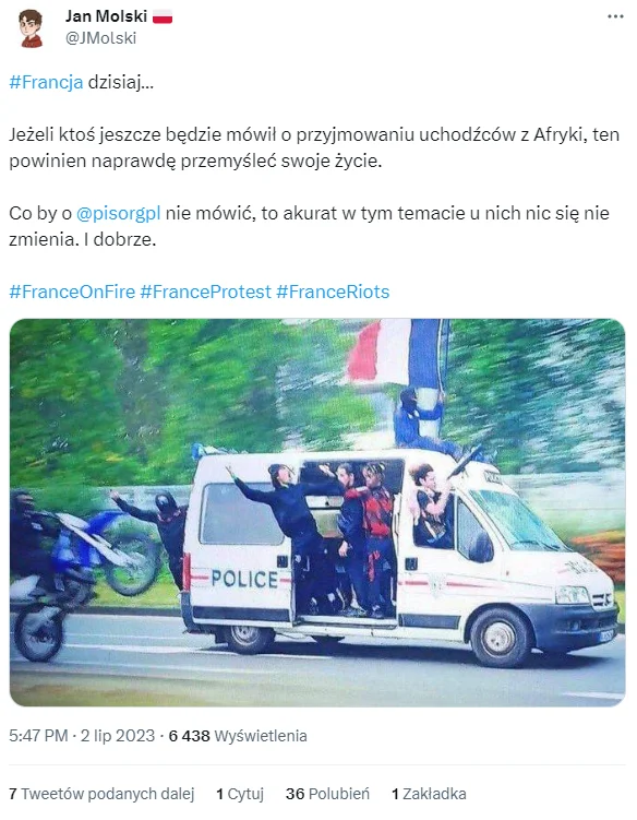 To nie zamieszki we Francji, ale kadr z filmu „Athena”