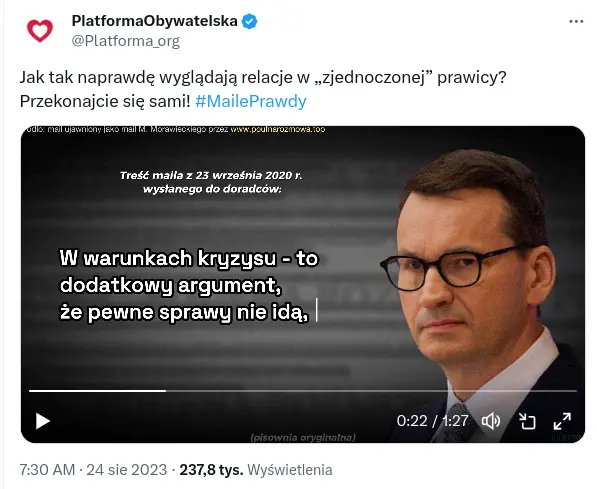 Platforma Obywatelska Deepfake Audio