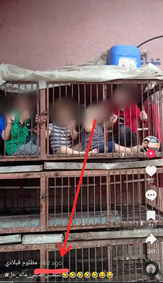 The video shows Israeli children kidnapped by Hamas.
