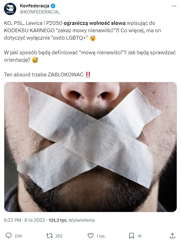 Zakaz mowy nienawiści ma dotyczyć wielu grup, nie tylko LGBTQ+