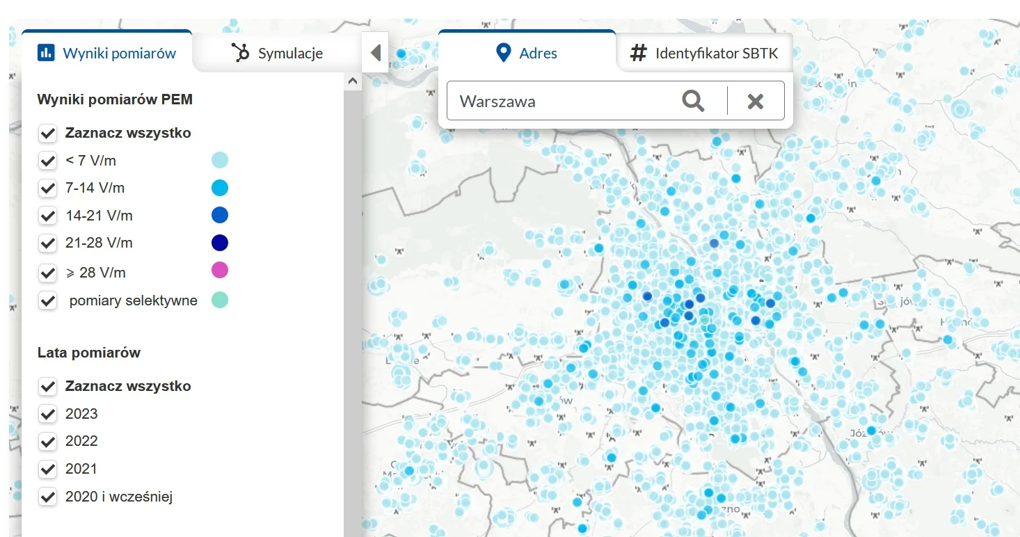 Mapa pola elektromagnetycznego