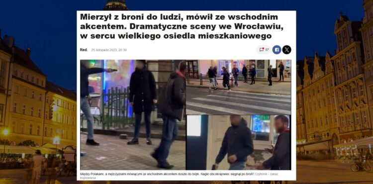Ukrainiec nie mierzył z broni do przechodniów we Wrocławiu