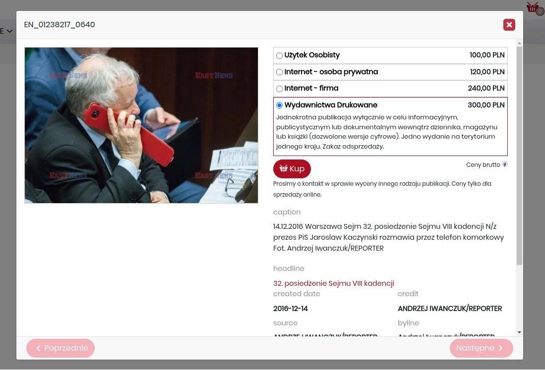 Oryginalne zdjęcie dostępne w archiwum fotograficznym agencji East News