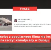Samolot z popularnego filmu nie leciał na szczyt klimatyczny w Dubaju