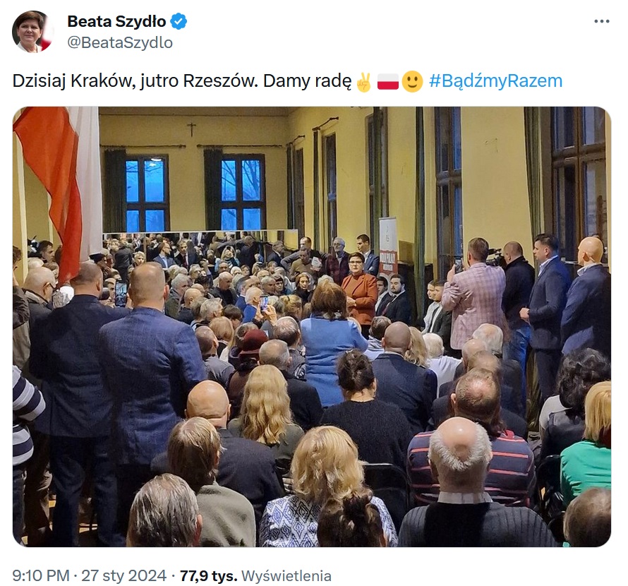 Beata Szydło w Krakowie