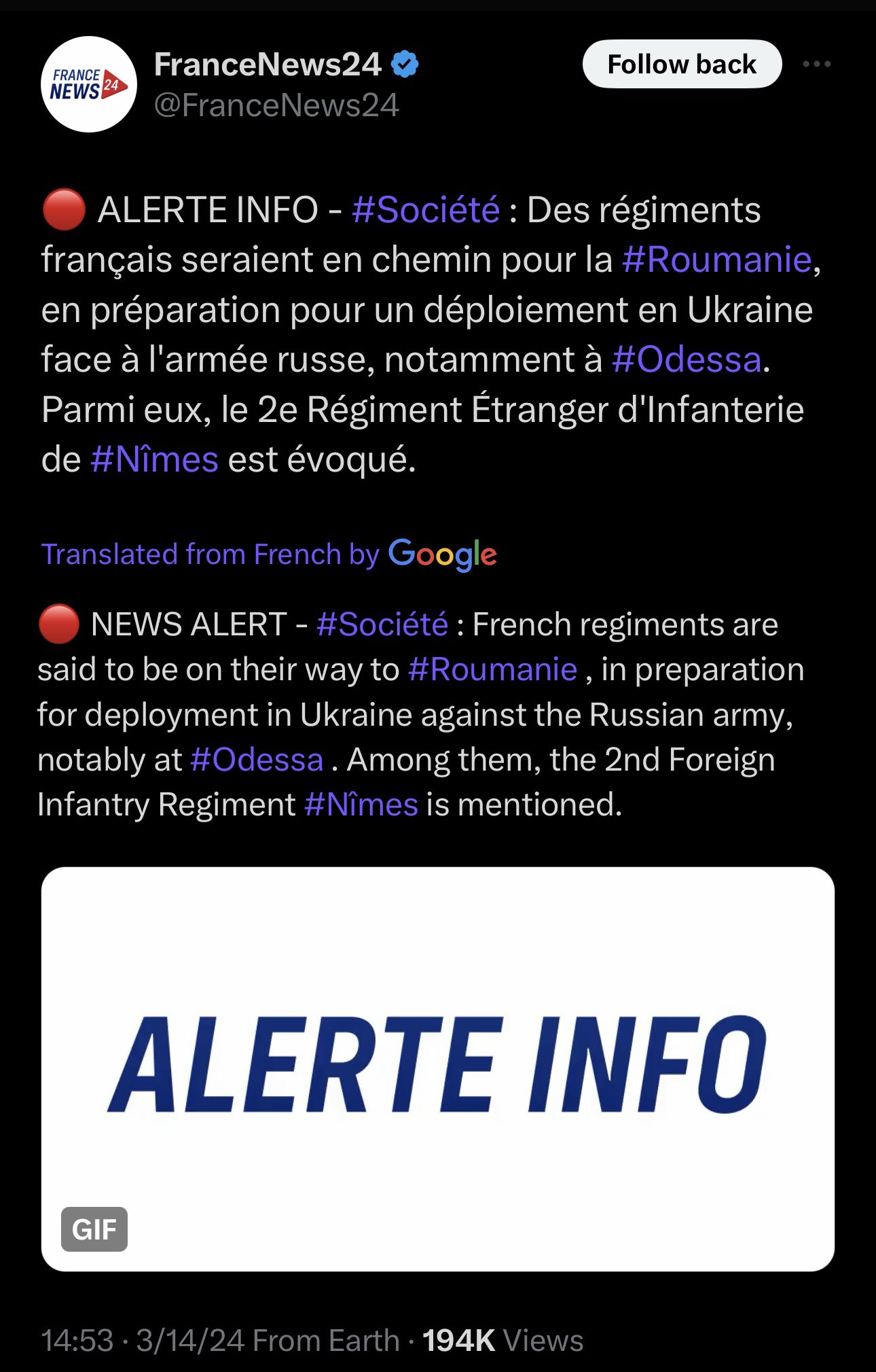 Francuscy żołnierze według FranceNews24