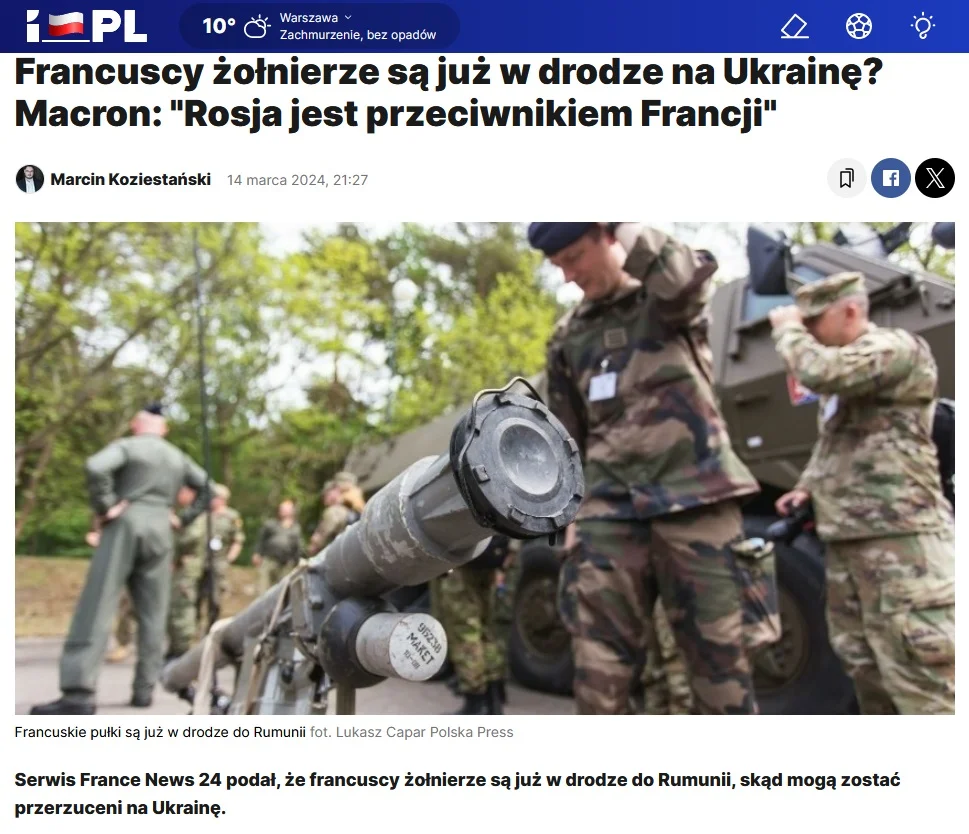 Francuscy żołnierze w drodze na Ukrainę