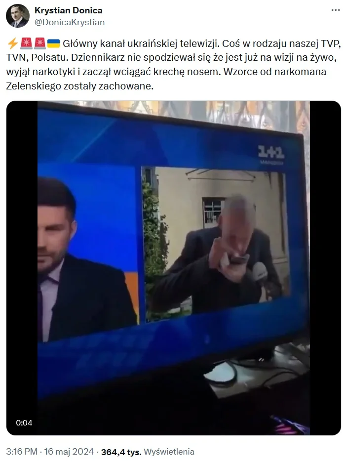 Narkotyki na wizji