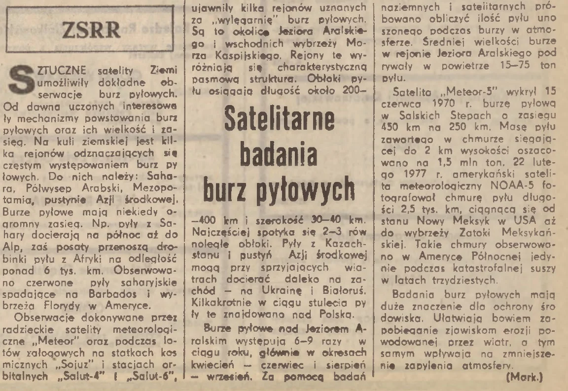 Pył z Sahary w Głosie Pomorza