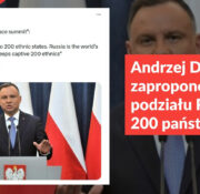 Andrzej Duda nie zaproponował podziału Rosji na 200 państw