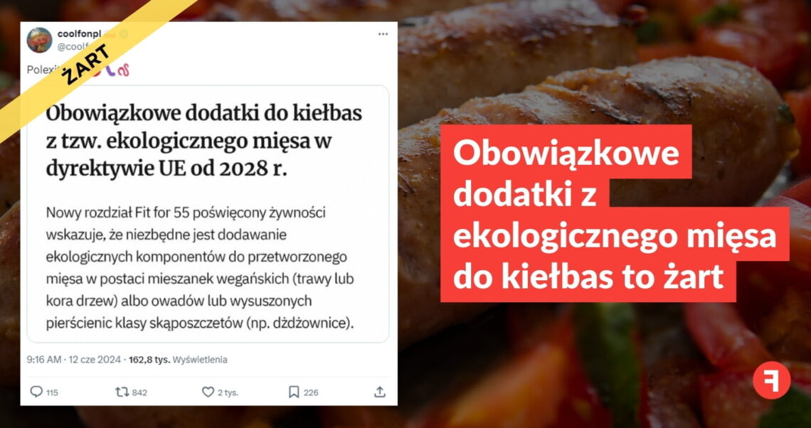 Obowiązkowe dodatki z ekologicznego mięsa do kiełbas to żart