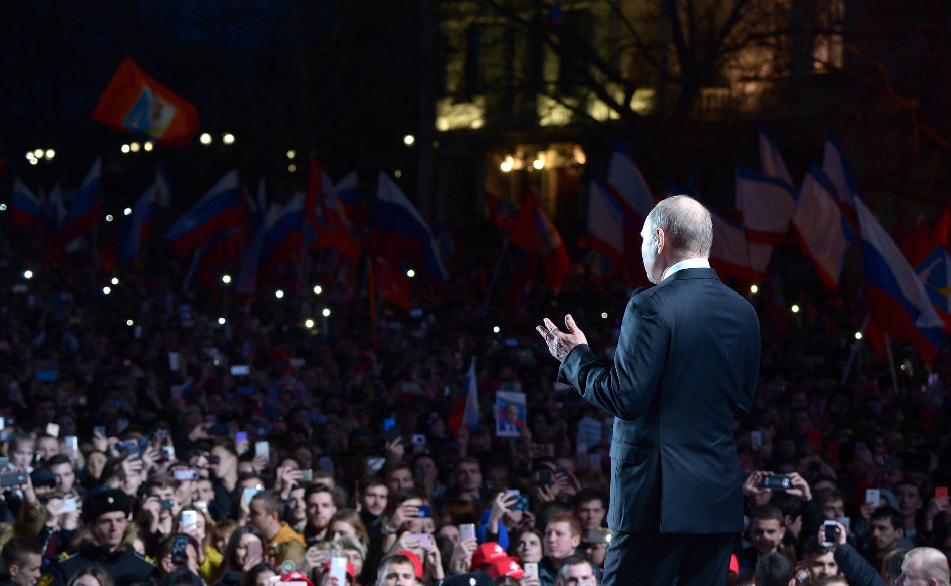 Putin podczas wiecu w Sewastopolu, 2018. kremlin.ru, CC BY-SA 4.0 