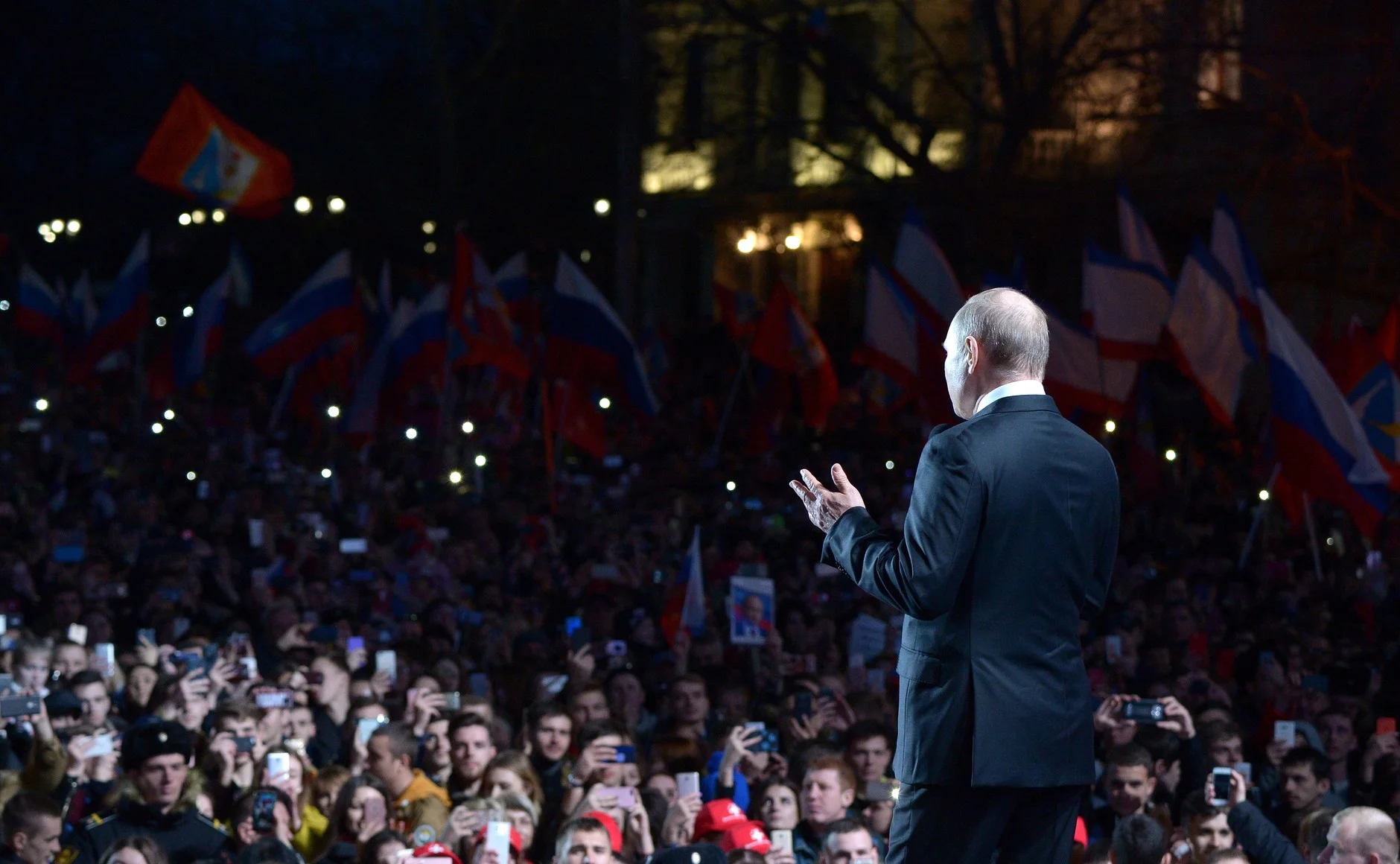 Putin podczas wiecu w Sewastopolu, 2018. kremlin.ru, CC BY-SA 4.0