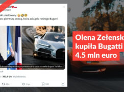 Olena Zełenska nie kupiła Bugatti za 4,5 mln euro