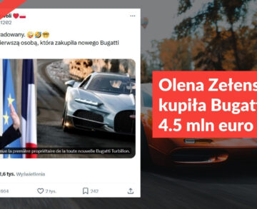 Olena Zełenska nie kupiła Bugatti za 4,5 mln euro