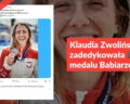 Klaudia Zwolińska nie zadedykowała medalu Babiarzowi