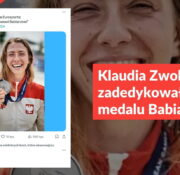 Klaudia Zwolińska nie zadedykowała medalu Babiarzowi