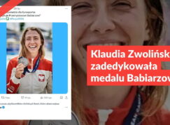 Klaudia Zwolińska nie zadedykowała medalu Babiarzowi