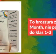 To broszura z Pride Month, nie podręcznik do klas 1-3