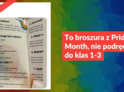 To broszura z Pride Month, nie podręcznik do klas 1-3