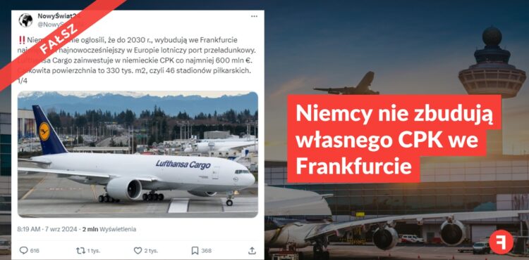 Niemcy nie zbudują własnego CPK we Frankfurcie