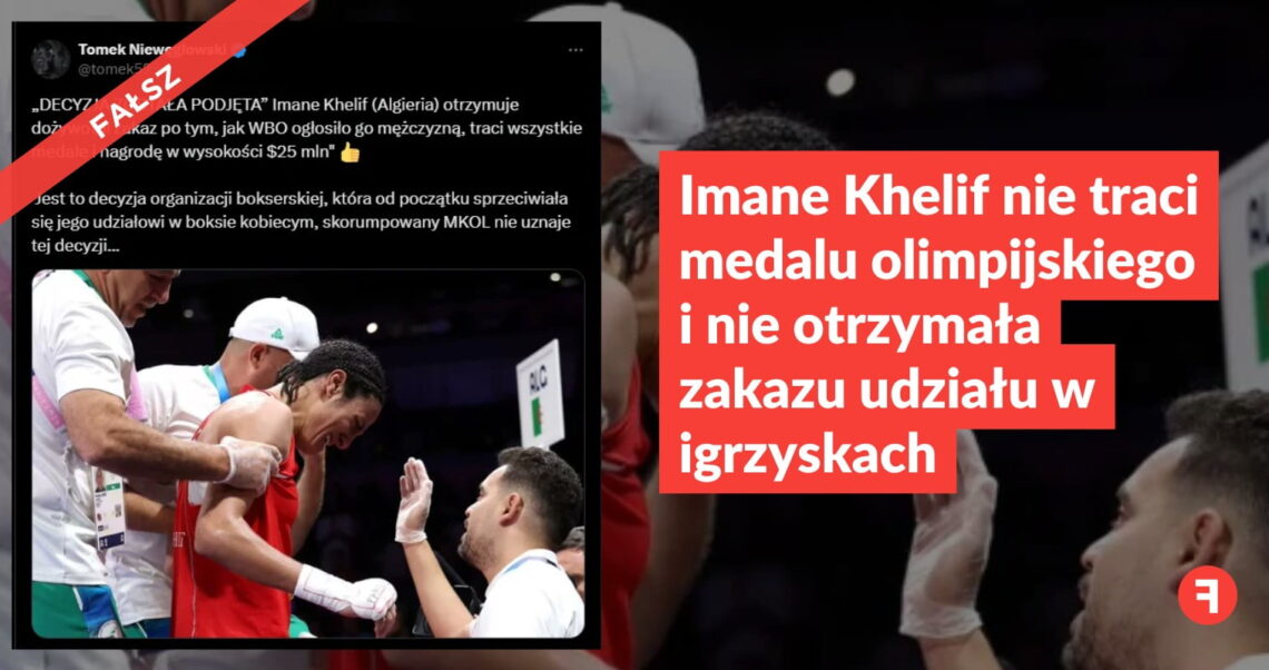 Imane Khelif nie traci medalu olimpijskiego i nie otrzymała zakazu udziału w igrzyskach