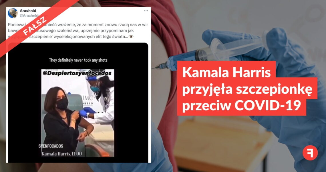 Kamala Harris przyjęła szczepionkę przeciw COVID-19