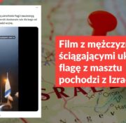 Film z mężczyznami ściągającymi ukraińską flagę z masztu pochodzi z Izraela