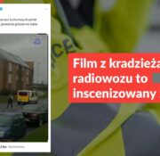 Film z kradzieżą radiowozu to inscenizowany żart