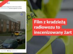 Film z kradzieżą radiowozu to inscenizowany żart