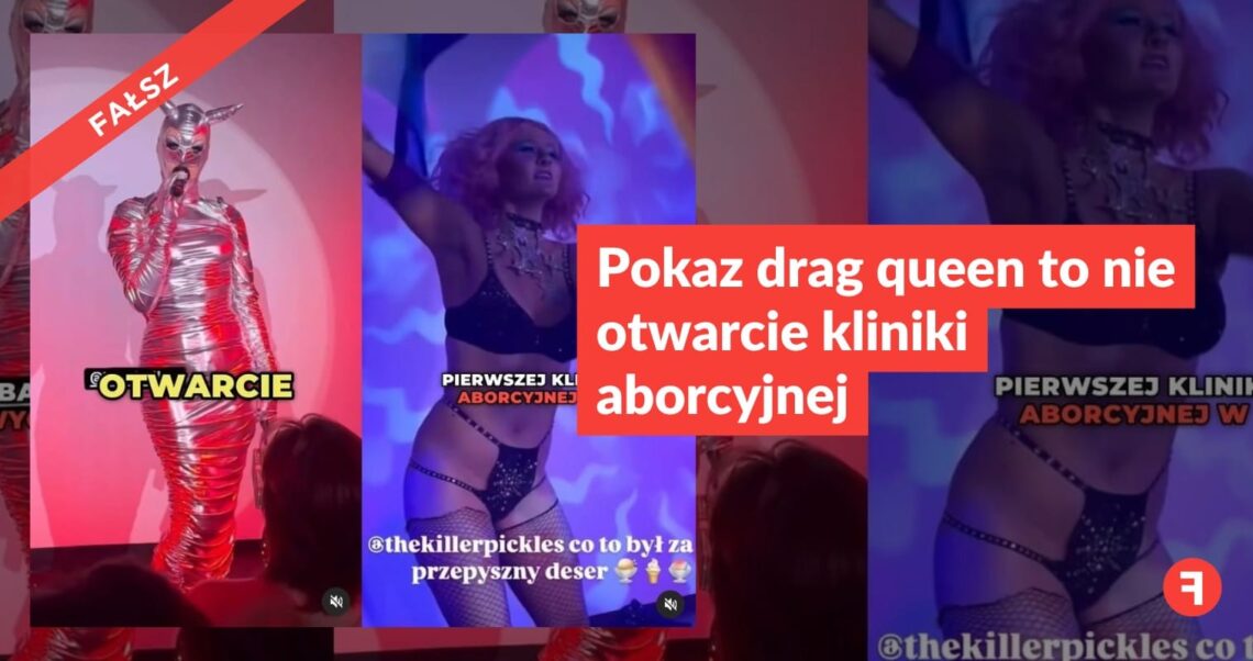 Pokaz drag queen to nie otwarcie kliniki aborcyjnej