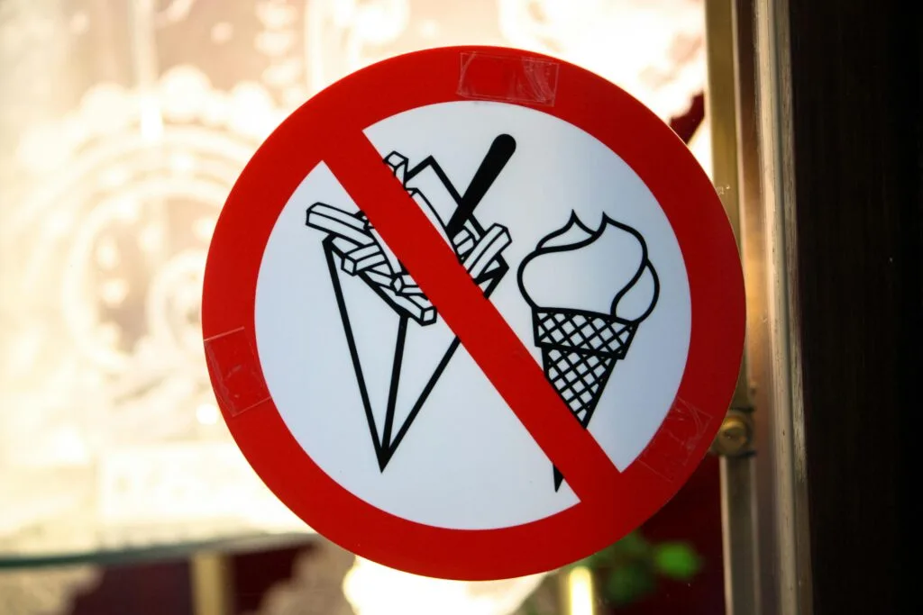 No ice cream sign