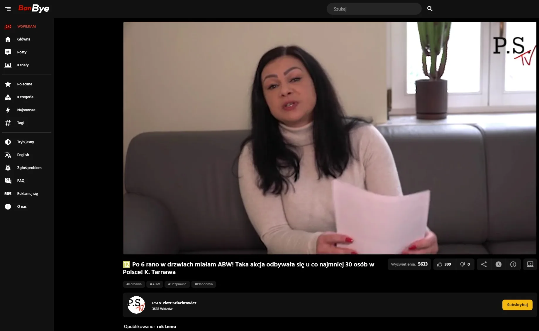 Katarzyna Tarnawa-Gwóźdź opowiada o przebiegu przeszukania przeprowadzonego przez ABW