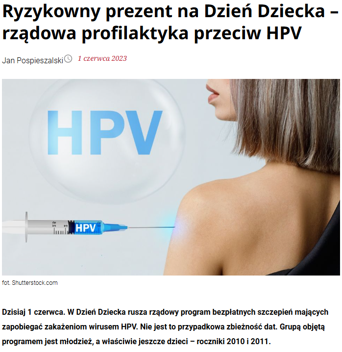 Ruchy antysystemowe i szczepienia przeciw HPV: analiza kampanii dezifnormacyjnych