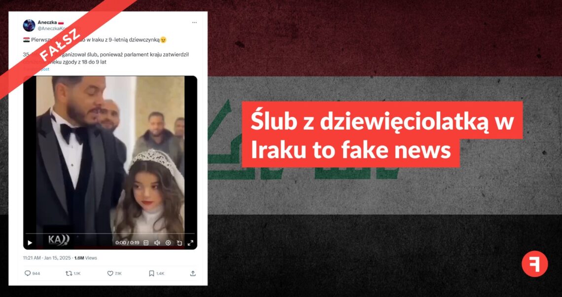 Ślub z dziewięciolatką w Iraku to fake news