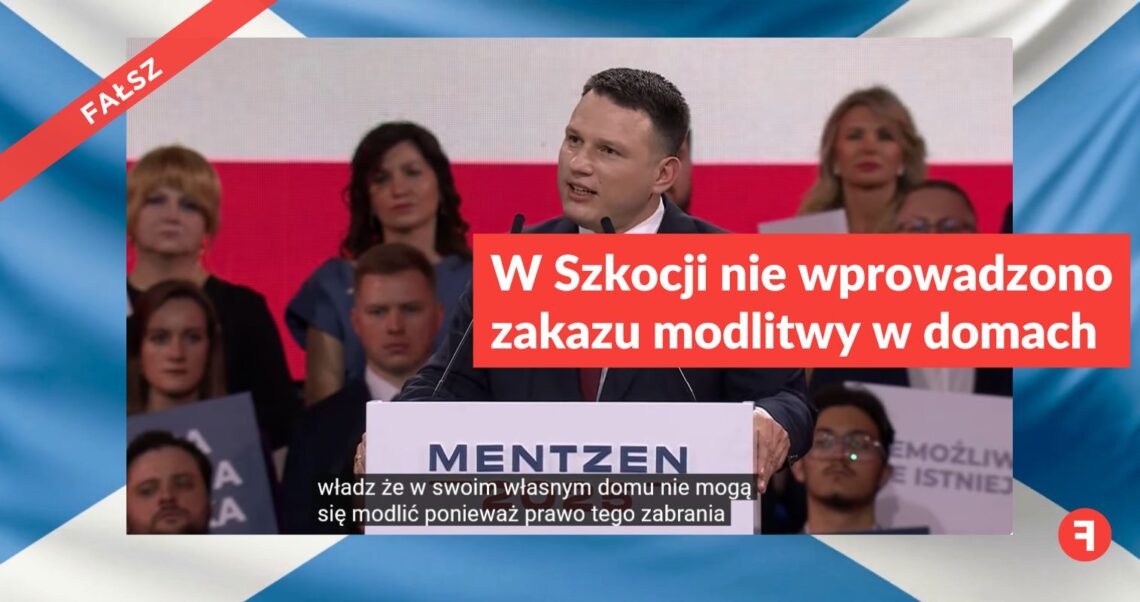 W Szkocji nie wprowadzono zakazu modlitwy w domach