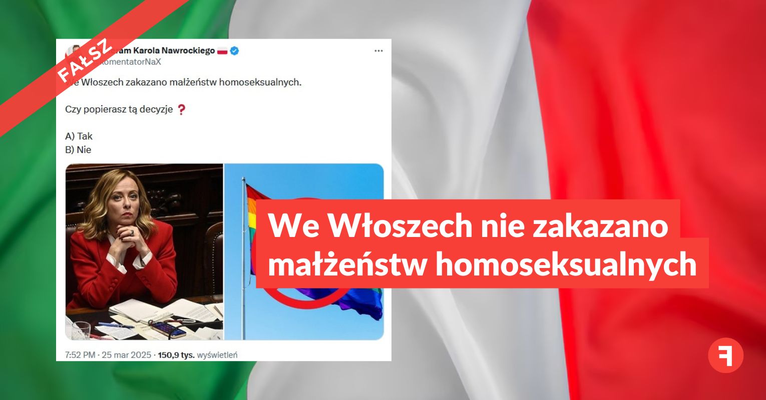 We Włoszech nie zakazano małżeństw homoseksualnych