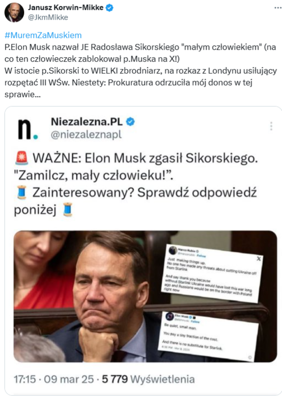 Post przedstawiający wpis Korwina