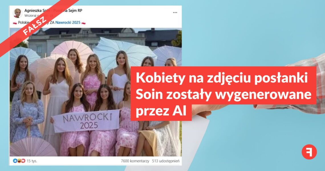 Kobiety na zdjęciu posłanki Soin zostały wygenerowane przez AI