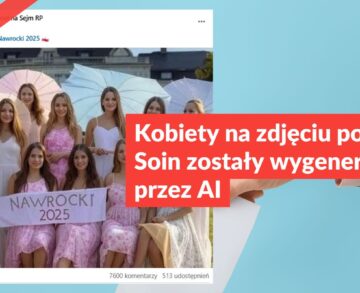 Kobiety na zdjęciu posłanki Soin zostały wygenerowane przez AI