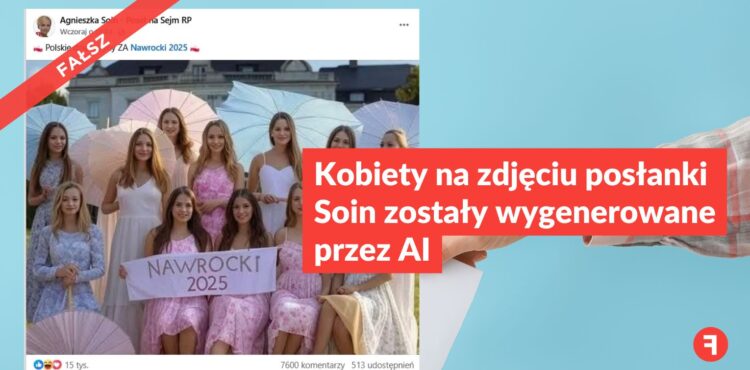 Kobiety na zdjęciu posłanki Soin zostały wygenerowane przez AI