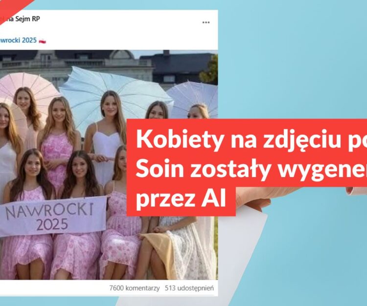 Kobiety na zdjęciu posłanki Soin zostały wygenerowane przez AI