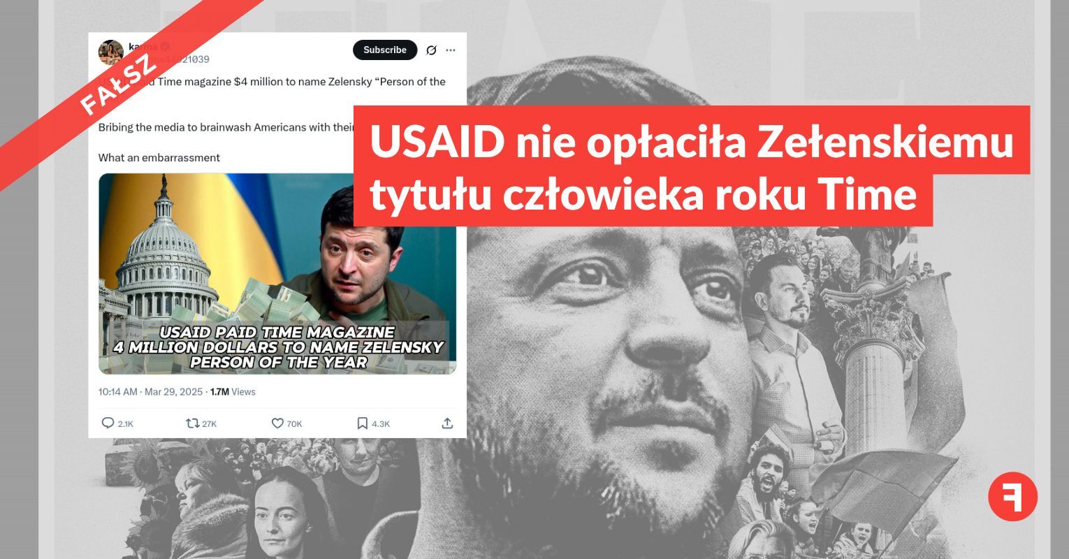USAID nie opłaciła Zełenskiemu tytułu człowieka roku Time