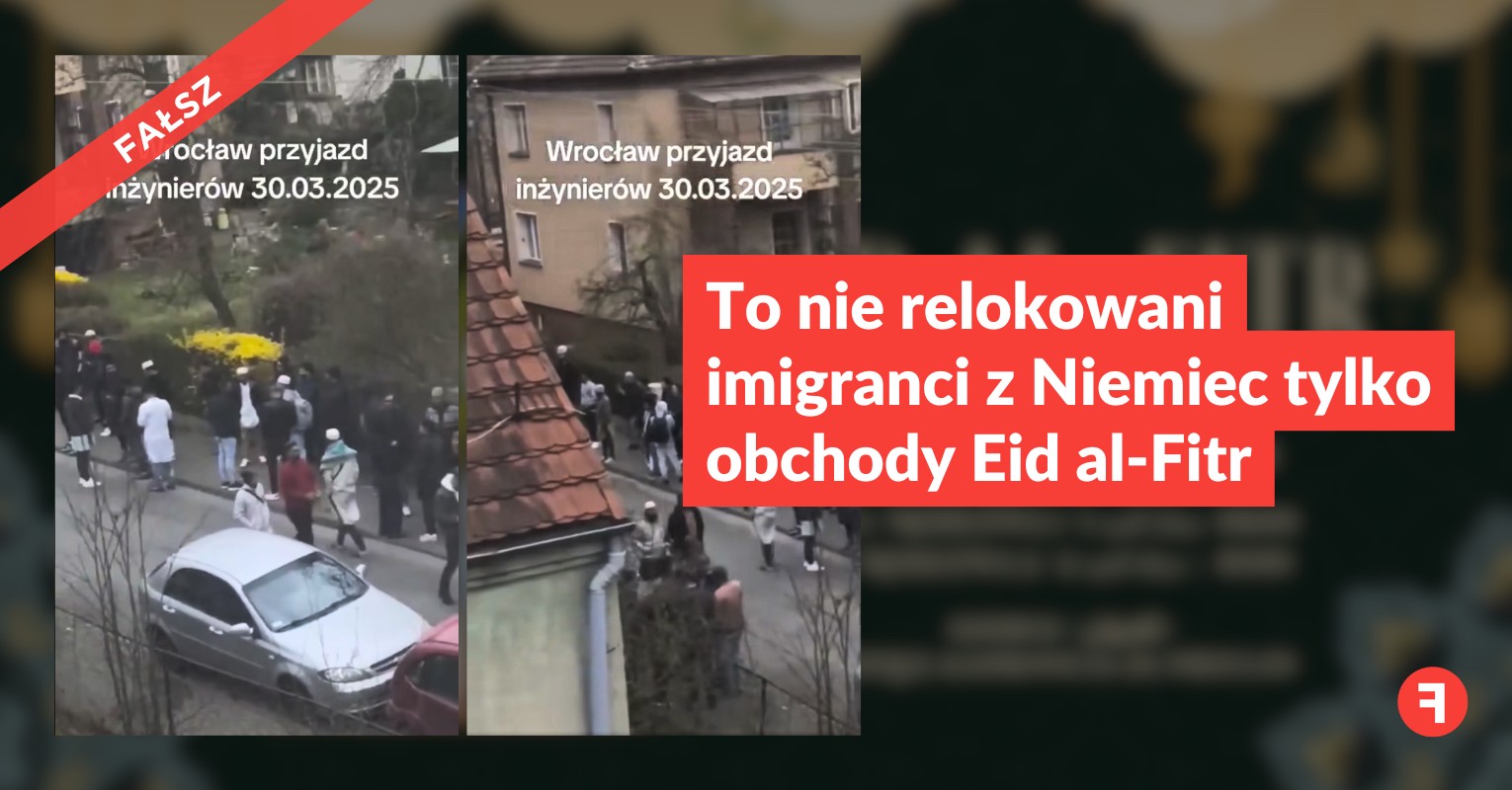 To nie relokowani imigranci z Niemiec tylko obchody Eid al-Fitr