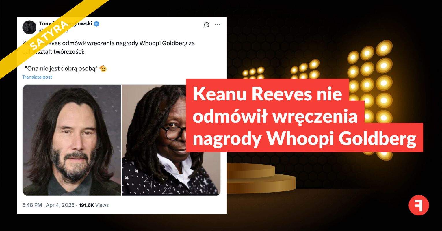 Keanu Reeves nie odmówił wręczenia nagrody Whoopi Goldberg