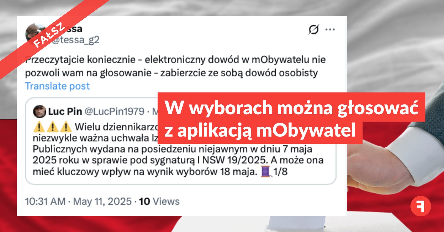 W wyborach można głosować z aplikacją mObywatel