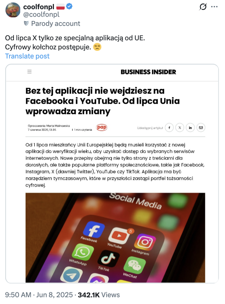 Unia Europejska nie wprowadza obowiązkowej aplikacji do weryfikacji wieku.