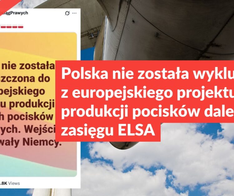 Polska nie została wykluczona z europejskiego projektu produkcji pocisków dalekiego zasięgu ELSA