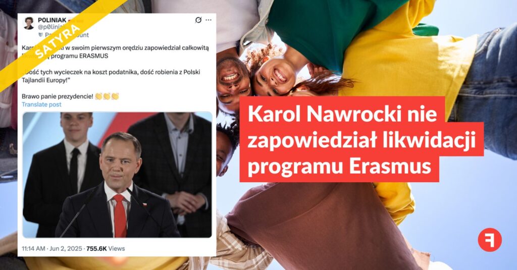 Karol Nawrocki nie zapowiedział likwidacji programu Erasmus