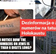 Dezinformacja o zakresie numerów na tatuażach ofiar Holokaustu